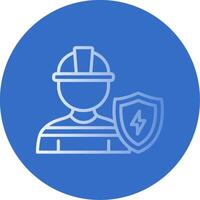 Engineering Protection Flat Bubble Icon vector