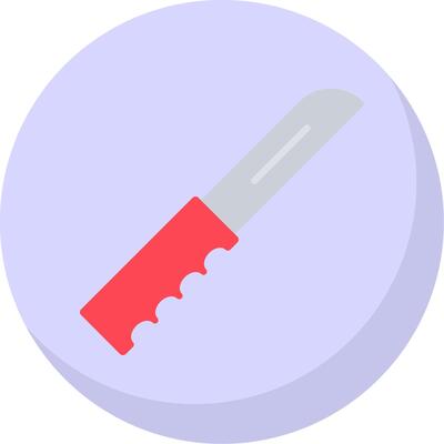 Pocket Knife Flat Bubble Icon