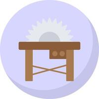 Table Saw Flat Bubble Icon vector