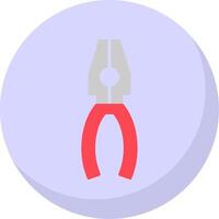 Pliers Flat Bubble Icon vector