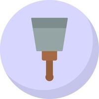 Putty Knife Flat Bubble Icon vector