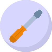 Screw Driver Flat Bubble Icon vector