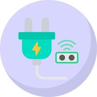 Smart Plug Flat Bubble Icon vector