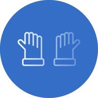 Gloves Flat Bubble Icon vector