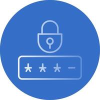 Password Flat Bubble Icon vector