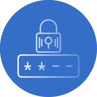 Password Flat Bubble Icon vector