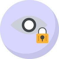 Retinal Scan Flat Bubble Icon vector