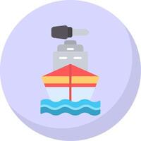 Boat Flat Bubble Icon vector