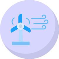 viento energía plano burbuja icono vector