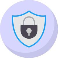 Shield Flat Bubble Icon vector