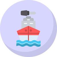 Boat Flat Bubble Icon vector