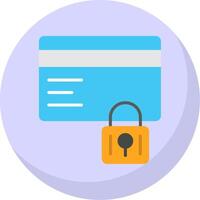 Secure Payment Flat Bubble Icon vector