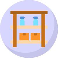 Shelves Flat Bubble Icon vector