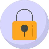 Locked Flat Bubble Icon vector