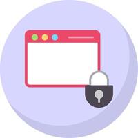 Web Security Flat Bubble Icon vector