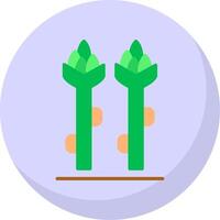 Asparagus Flat Bubble Icon vector