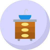 lavabo plano burbuja icono vector