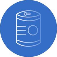 Tinned Food Flat Bubble Icon vector