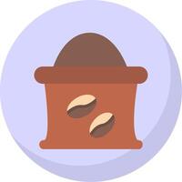 Coffee Bag Flat Bubble Icon vector