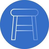 Stool Flat Bubble Icon vector