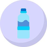 Water Bottle Flat Bubble Icon vector