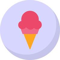 Ice Cream Flat Bubble Icon vector