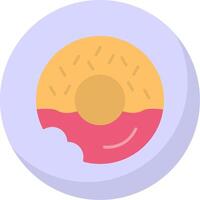 rosquilla plano burbuja icono vector