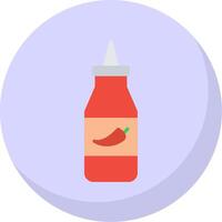 Ketchup Flat Bubble Icon vector