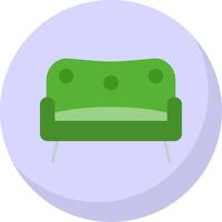 Sofa Flat Bubble Icon vector