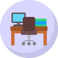 Workspace Flat Bubble Icon vector