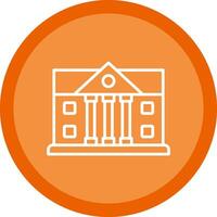 Bank Line Multi Circle Icon vector