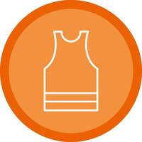 Undershirt Line Multi Circle Icon vector
