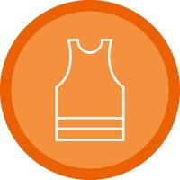 Undershirt Line Multi Circle Icon vector