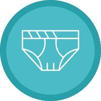 Underwear Line Multi Circle Icon vector