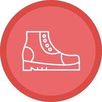 Boots Line Multi Circle Icon vector