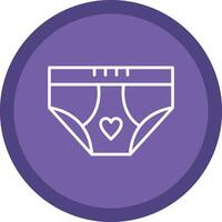 Underwear Line Multi Circle Icon vector