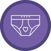 Underwear Line Multi Circle Icon vector