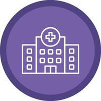 Hospital Line Multi Circle Icon vector