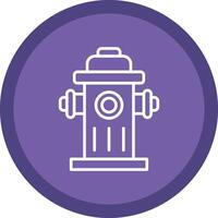 Fire Hydrant Line Multi Circle Icon vector