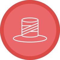 Top Hat Line Multi Circle Icon vector