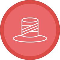 Top Hat Line Multi Circle Icon vector