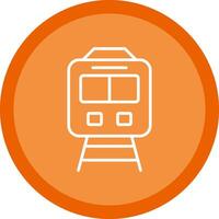 Train Line Multi Circle Icon vector