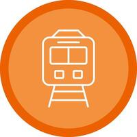 Train Line Multi Circle Icon vector