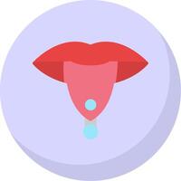 Piercing Flat Bubble Icon vector