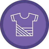 camisa línea multi circulo icono vector