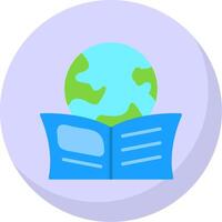 Global Education Flat Bubble Icon vector