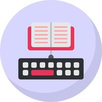 Typing Flat Bubble Icon vector