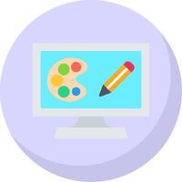 Art Flat Bubble Icon vector