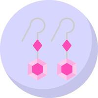 Earring Flat Bubble Icon vector