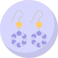 Earrings Flat Bubble Icon vector